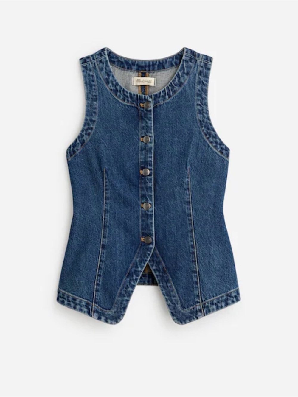 Madewell Denim Crewneck Vest